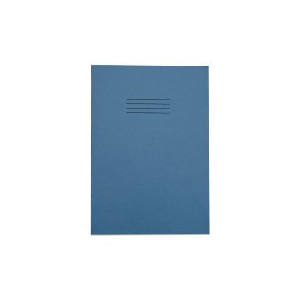 Rhino A4 Tinted Paper Exercise Books 80 Page, 7mm Squared, Blue Paper - Pack of 50