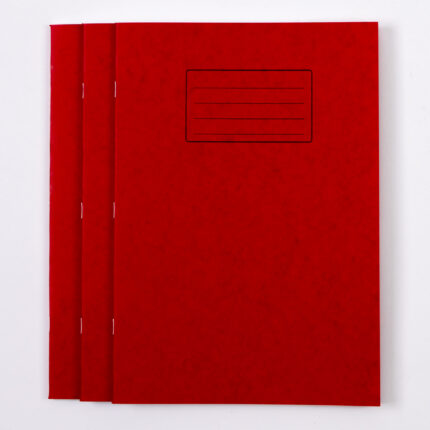 Classmates A4 Exercise Book 80 Page, 8mm Ruled With Margin/Plain Alternate, Red - Pack of 50