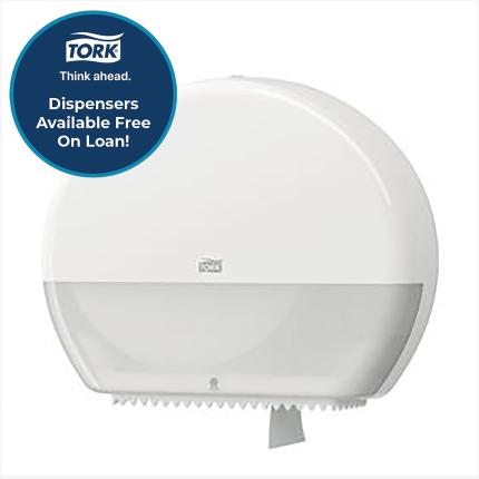 TORK Jumbo Toilet Roll Dispenser - White
