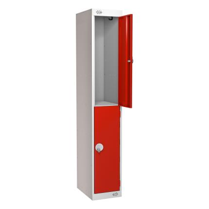 Full Size Steel Lockers - Red - 2 Door