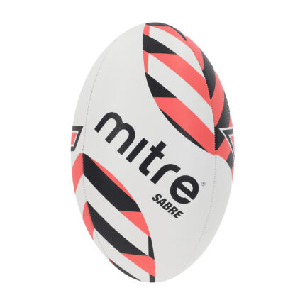 Mitre Sabre Rugby Ball - Black/White/Orange  - 5