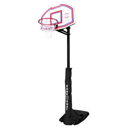 Sure Shot Quick Adjust Portable Basketball Unit - White Backboard