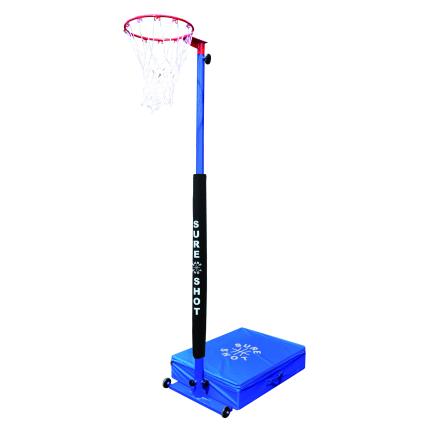 Sure Shot Basket/Netball in a Box - Blue/Red/White