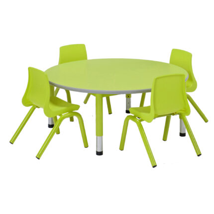 Harlequin Circular Bundle & 4 Chairs - 3-4 Years - Tangy Lime