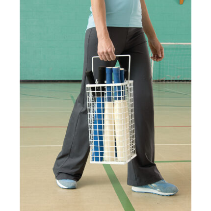 Rounders Bat Basket - White
