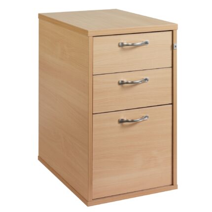 Desk High 3 Drawer Pedestal - Beech - 800mm