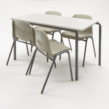 Classmates Contemporary 15 Grey Tables & 30 Chairs Pack - 1200 x 600mm - 11-14 Years - Sand