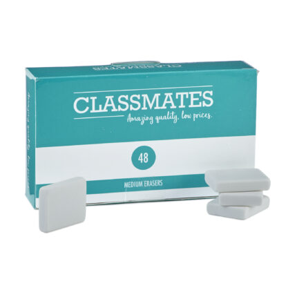 Classmates Eraser - Medium - White - Pack of 48