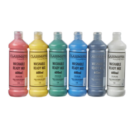 Classmates Washable Paint - Assorted - 600ml - Pack of 6