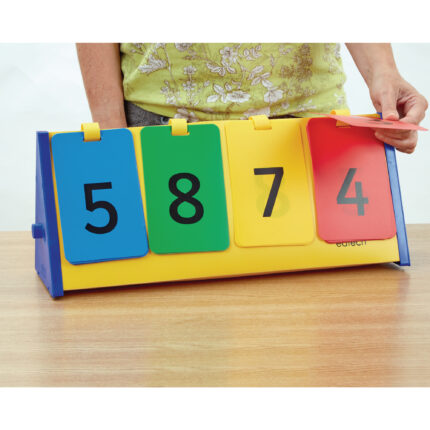 SPACERIGHT Teacher Number Flip - Thousands, Hundreds, Tens & Units