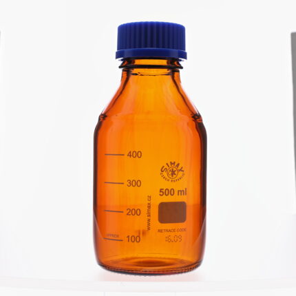 Simax Screw Top Reagent Bottle - Amber Glass - 500ml - Pack of 10