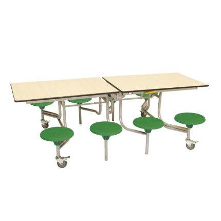 Secondary Rectangular 8 Seater Tables - Green - Maple