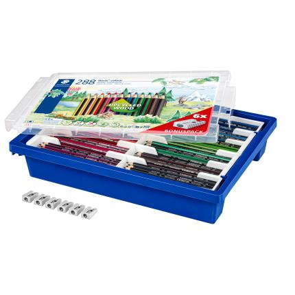 STAEDTLER Noris Club Pencil Classpack 288 - x6 FREE PENCIL SHARPENERS - Pack of 288