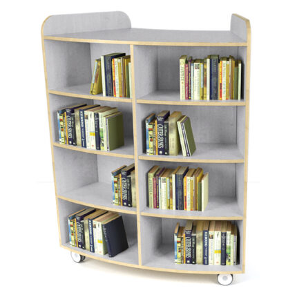 Maplescape Junior Curved Bookcase - 1500 - Grey