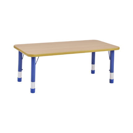 Milan Rectangular Height Adjustable Table - 6 Seater - Blue