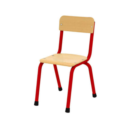 Milan Chairs - Pack of 4 - Red - 4-6 years