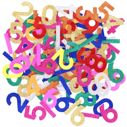 Glitter Numbers - Pack of 250