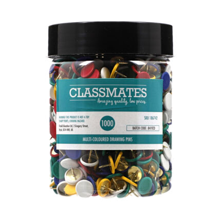 Classmates Drawing Pins - Assorted - Pack of 1000