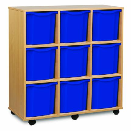 Classmates 9 Quad Tray Unit - Blue - Beech