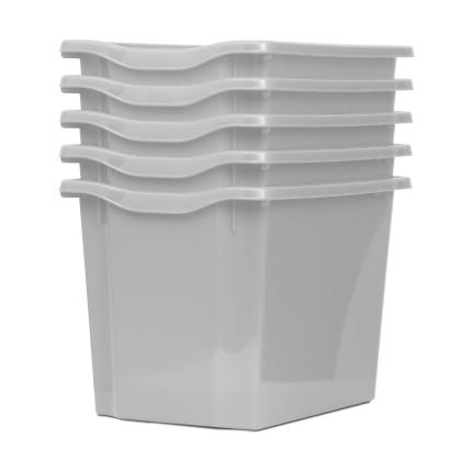Monarch Quad Storage Trays - Pack of 5 - Grey