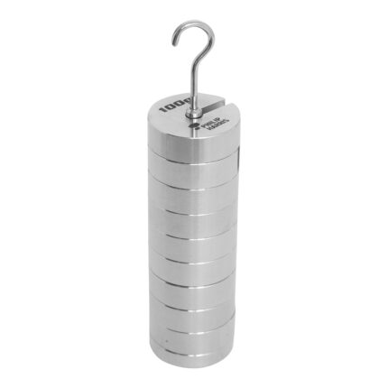 Philip Harris Hanging Slotted Masses, Stainless Steel (500g) - 9 x 50g Masses and Hanger