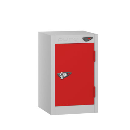 PURE Lockers - Quarto, Sloping Top, Depth 45cm - Red