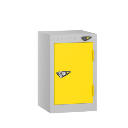PURE Lockers - Quarto, Flat Top, Depth 45cm - Yellow