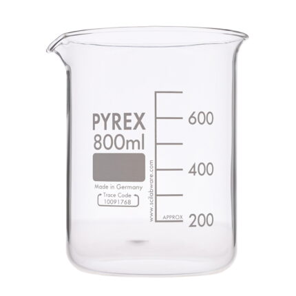 Pyrex? Glass Beaker, Squat Form - 800ml - Pack of 10
