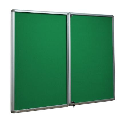 SmartShield FlameShield Noticeboard Green / Aluminium 1200 x 1800