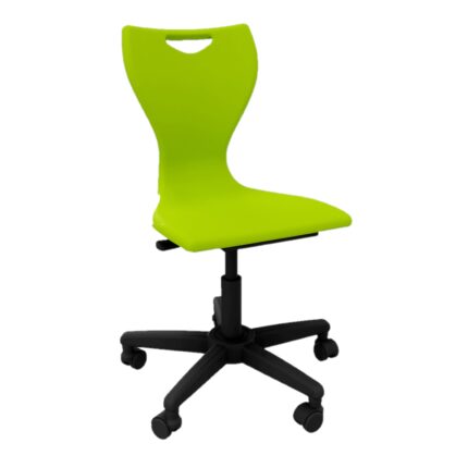 EN50 Computer Chair Black Castors Lime