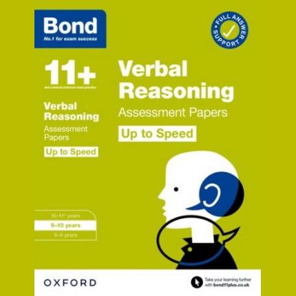 Bond 11+: Bond 11+ Verbal Reasoning Up to Speed Assessment Papers with Answer Support 9-10 Years
