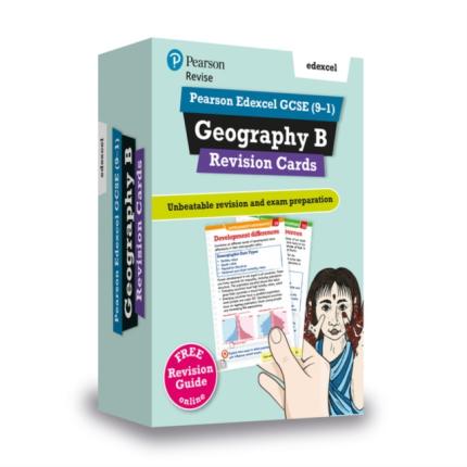 Pearson REVISE Edexcel GCSE Geography B Revision Cards (with free online Revision Guide): For 2025 and 2026 exams