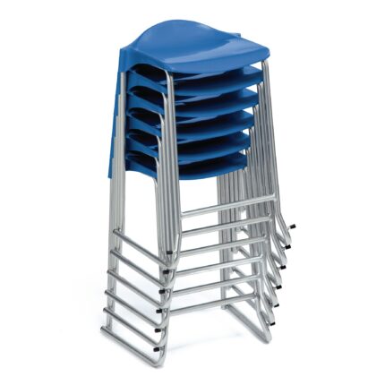 WSM Skid Base Stool - Seat height: 685mm - Blue