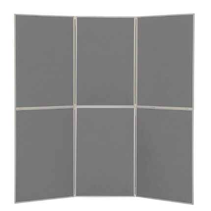 6 Panel Fold-Up Display Screen (with Header) - Grey