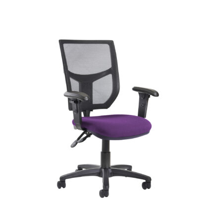 Altino High Back Operator's Chair Adjustable Arms - Purple