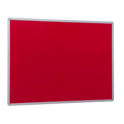 Aluminium Framed Noticeboard 1200 x 2400mm - Red