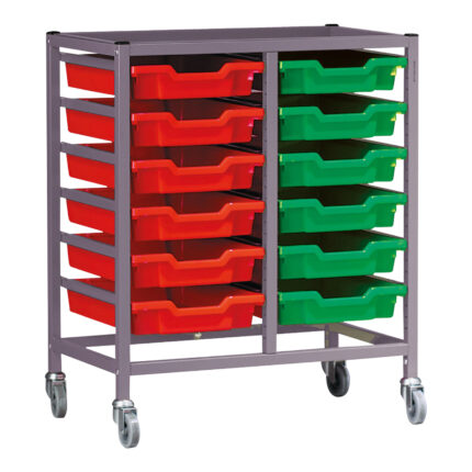 Gratnells 2 Column Tray Trolles Shallow Trays